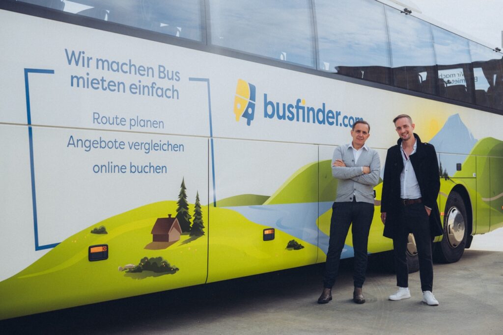 Busfinder-Geschäftsführerduo: Andreas Konrad und Christoph Berdenich  wollen die Mitarbeiterzahl auf 30 verdoppeln (Foto: Lex Karelly)