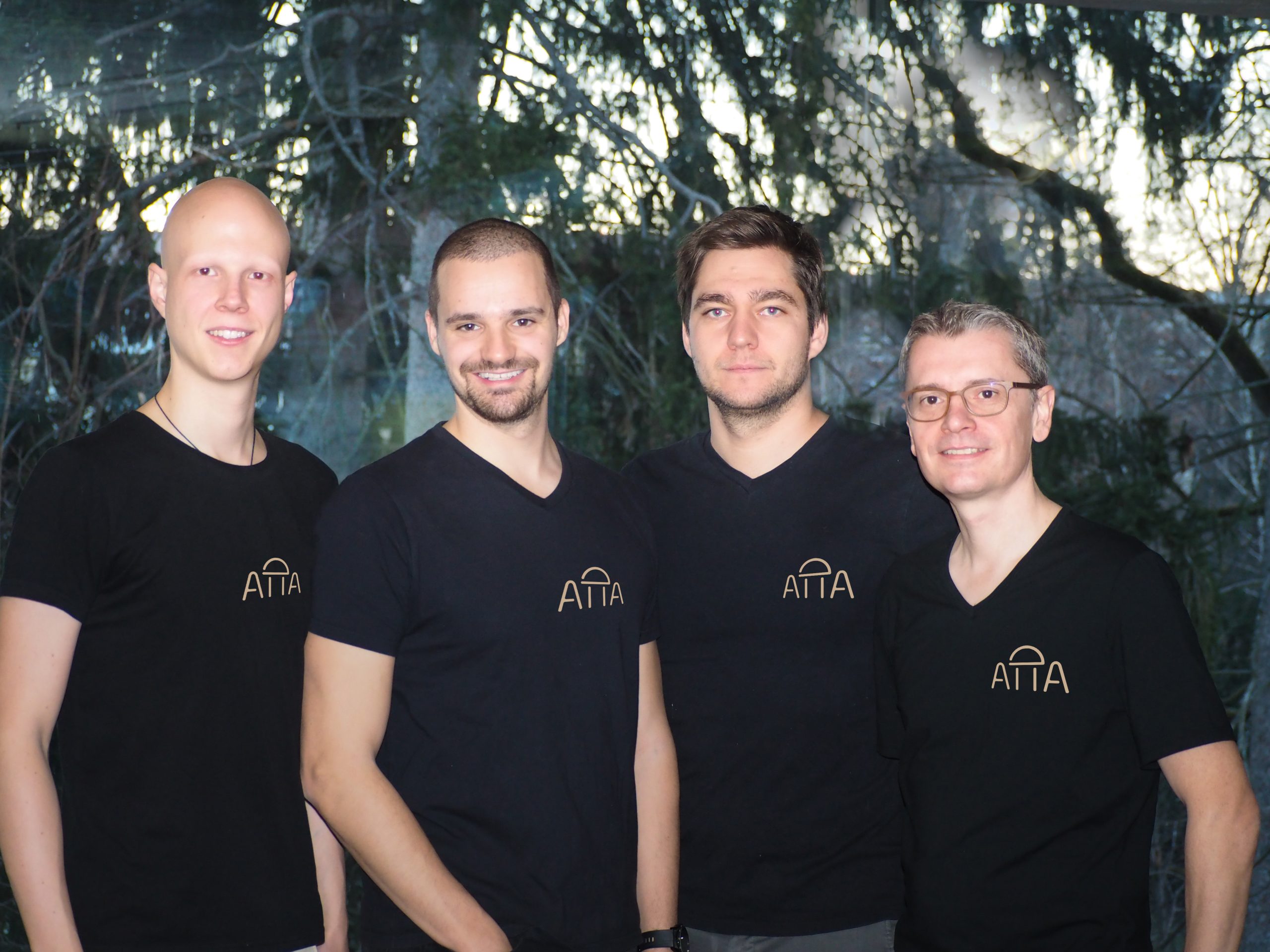 Geschäftsmodell Pilzzucht: die ATTA-Gründer Sebastian Modl, Andreas Haigl, Mario Grintschler und Christoph Kovacic (v. l.) (Foto: ATTA)